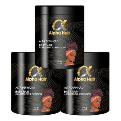 Pasta Modeladora ALPHA HAIR ou PREMIUM - Fixação Duradoura para Penteados (150g - 500g ou 1kg)