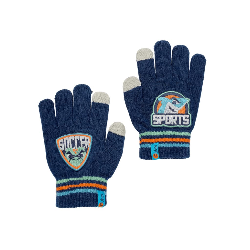 Luva Infantil Acrílico Dino Tuba Sports Inverno Quente Confortável Toque Macio Puket Original