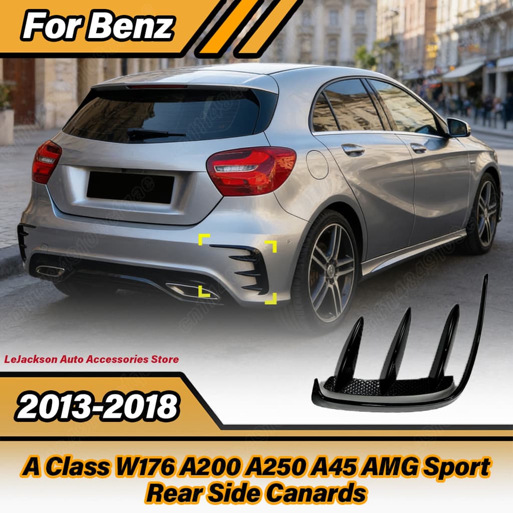 Para Mercedes Benz Uma Classe W176 A200 A250 A45 AMG 2013 2014 2015 2016 2017 2018 Auto Lado Traseiro Canards Kit De Mod