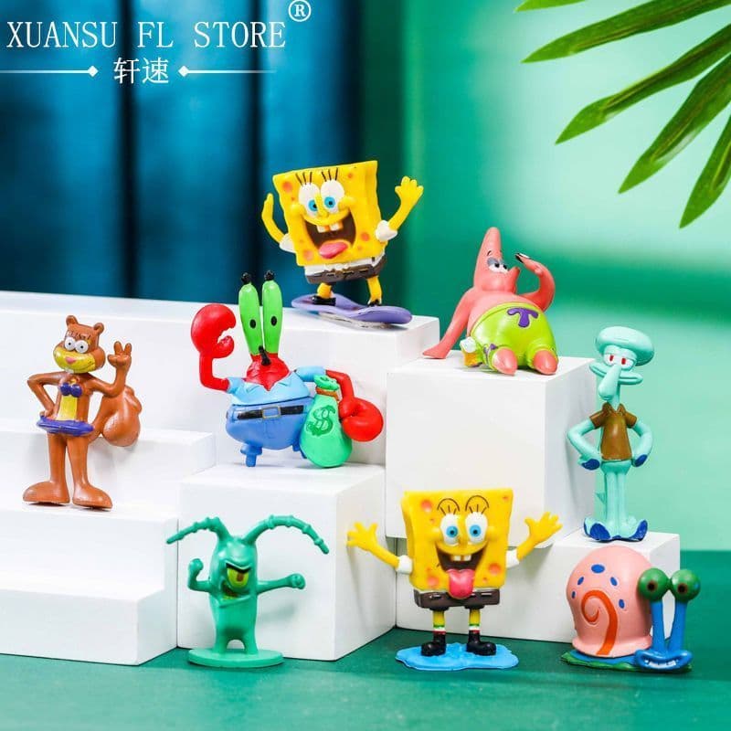 Bob Esponja Calça Quadrada Boneca Enfeites Bonecas Torta Daxing Polvo Irmão Decoração Artesanal