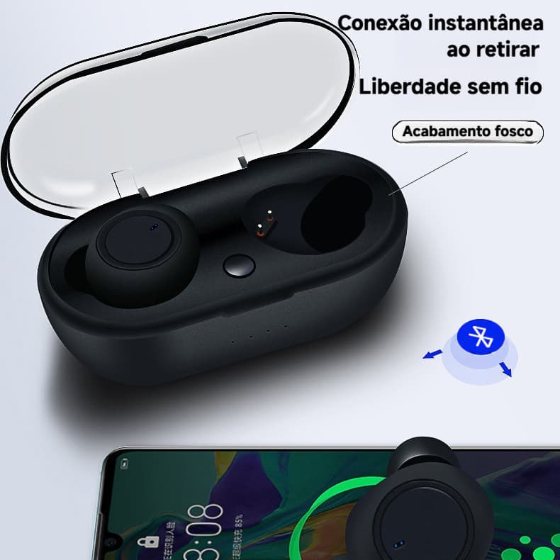 Y50-suporte música Bilateral estéreo Bluetooth fone de ouvido redução de ruído longa vida útil da bateria