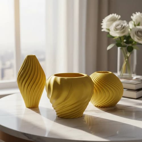 Kit 3 Vasos Decoração 3d Para Plantas Naturais /artificiais