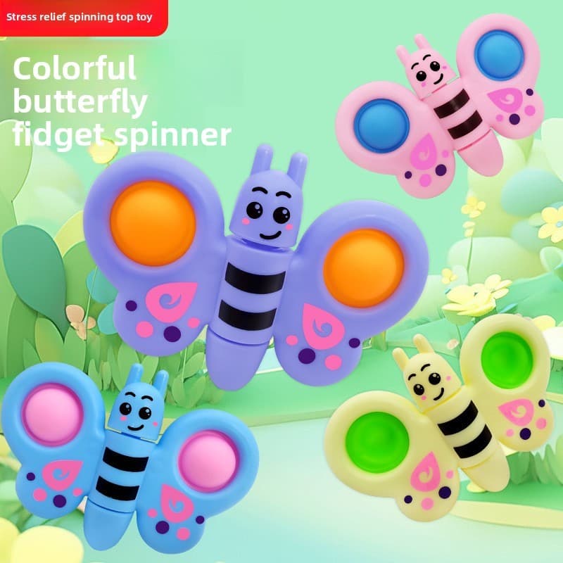 Acrílico dos desenhos animados girando topo girando Animal ponta do dedo brinquedo bonito descompressão pequeno presente