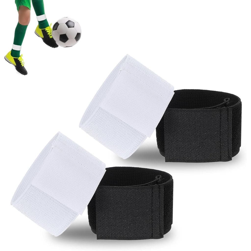4 Peças de Cintas para Caneleiras de Futebol, Cintas Antiderrapantes para Fixação de Caneleiras em Calças de Futebol, Su