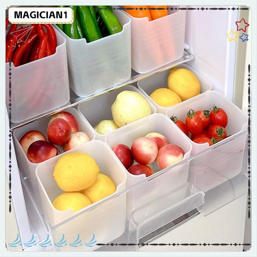 Caixa Organizadora De Geladeira MAGICIAN , De Armazenamento De Alimentos De Plástico Transparente , Organizador De Porta