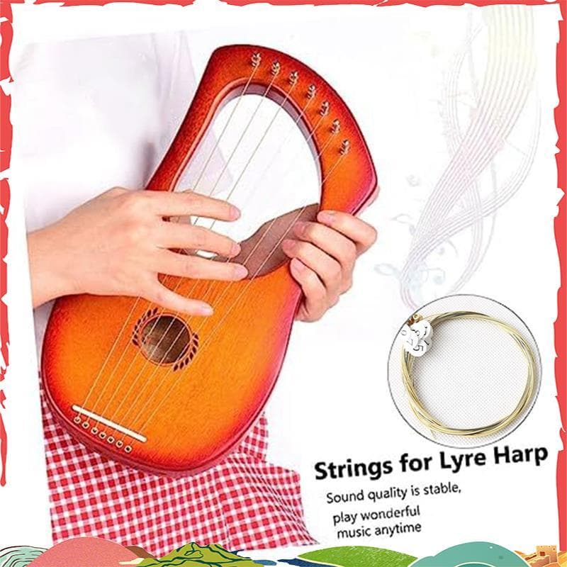 Um Conjunto De 16 Cordas De Harpa De Lira , Peças De Reposição , Acessórios , Corda De Metal Para