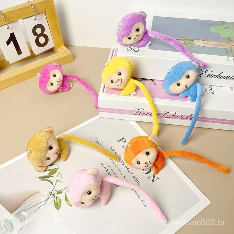 Decorador 1 Peça DIY Brinquedo De Pelúcia Boneca Chaveiro Dos Desenhos Animados Cauda Longa Macaco Pingente Mochila Aces
