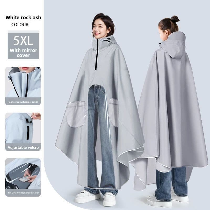 Capa de chuva comprimento do veículo elétrico único corpo inteiro uma peça à prova de chuva feminino Extra engrossado ad