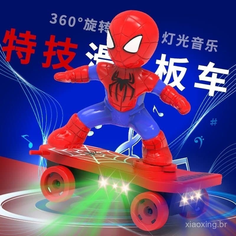 Patinete Elétrico Infantil Homem-Aranha - Patinete Recarregável para Crianças AAPR
