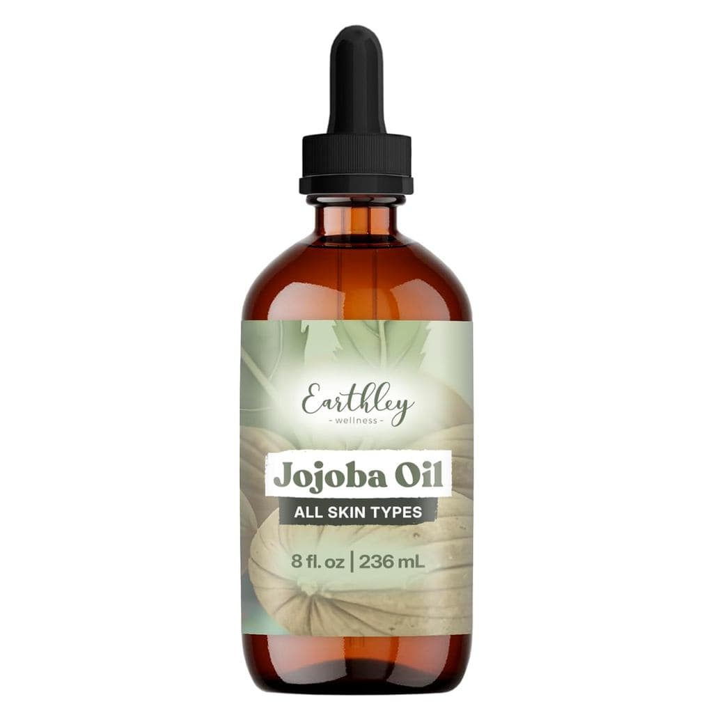 Óleo de Jojoba Earthley Wellness, 100% Puro e Orgânico, Hidratante Leve para Pele e Cabelo, Hidratação Não Oleosa, Equil