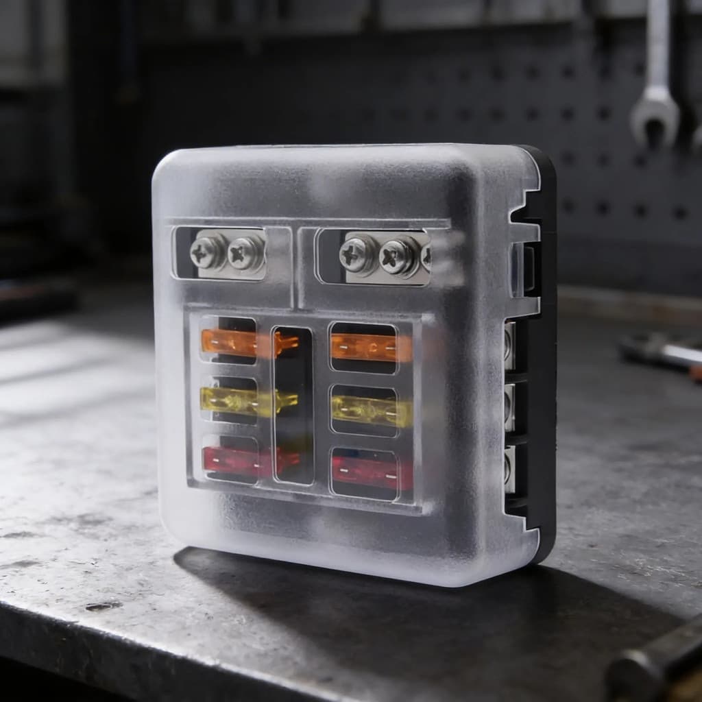 Bloco Distribuidor De Fusíveis 6 Vias 9-36v Todos Veículos