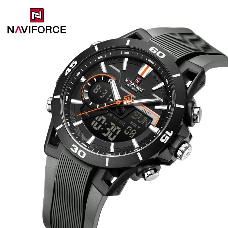 NAVIFORCE NF7135 Relógio De Pulso Masculino Com Contagem Regressiva Resistente À Água E TIme Duplo Fashion Esportivo