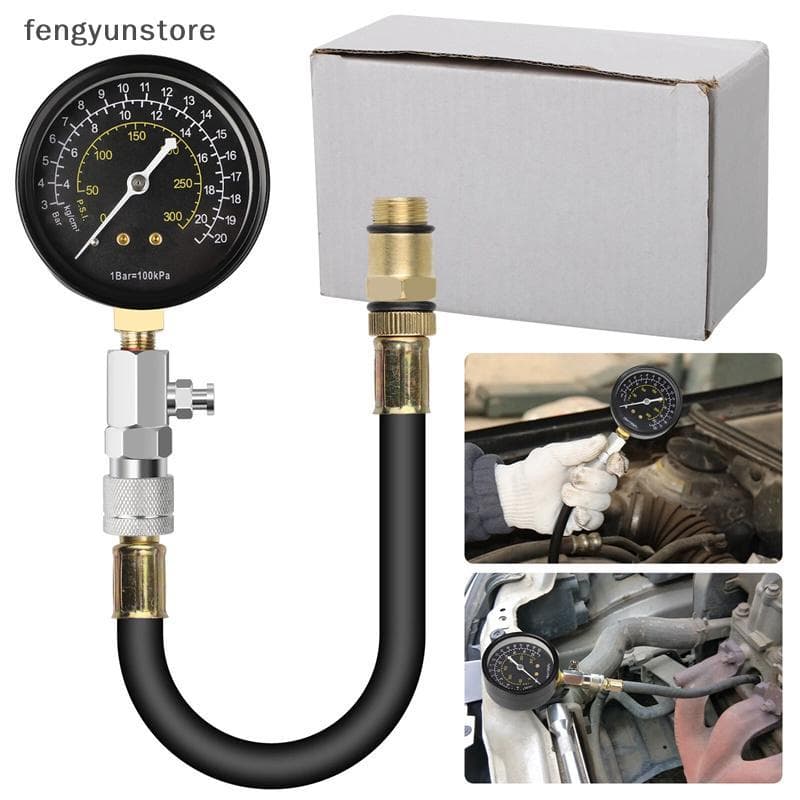 Kit Testador De Cilindro De Motor 0-300PSI Medidor De Pressão Che Ferramenta De Teste Reparo Automotivo