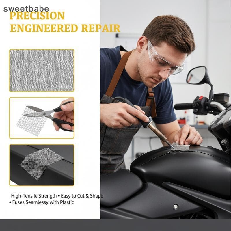 Kit De Reparo Universal De Malha De Aço Inoxidável Para-Choque De Carro , Modelagem Flexível De Fixação Rápida Necessida