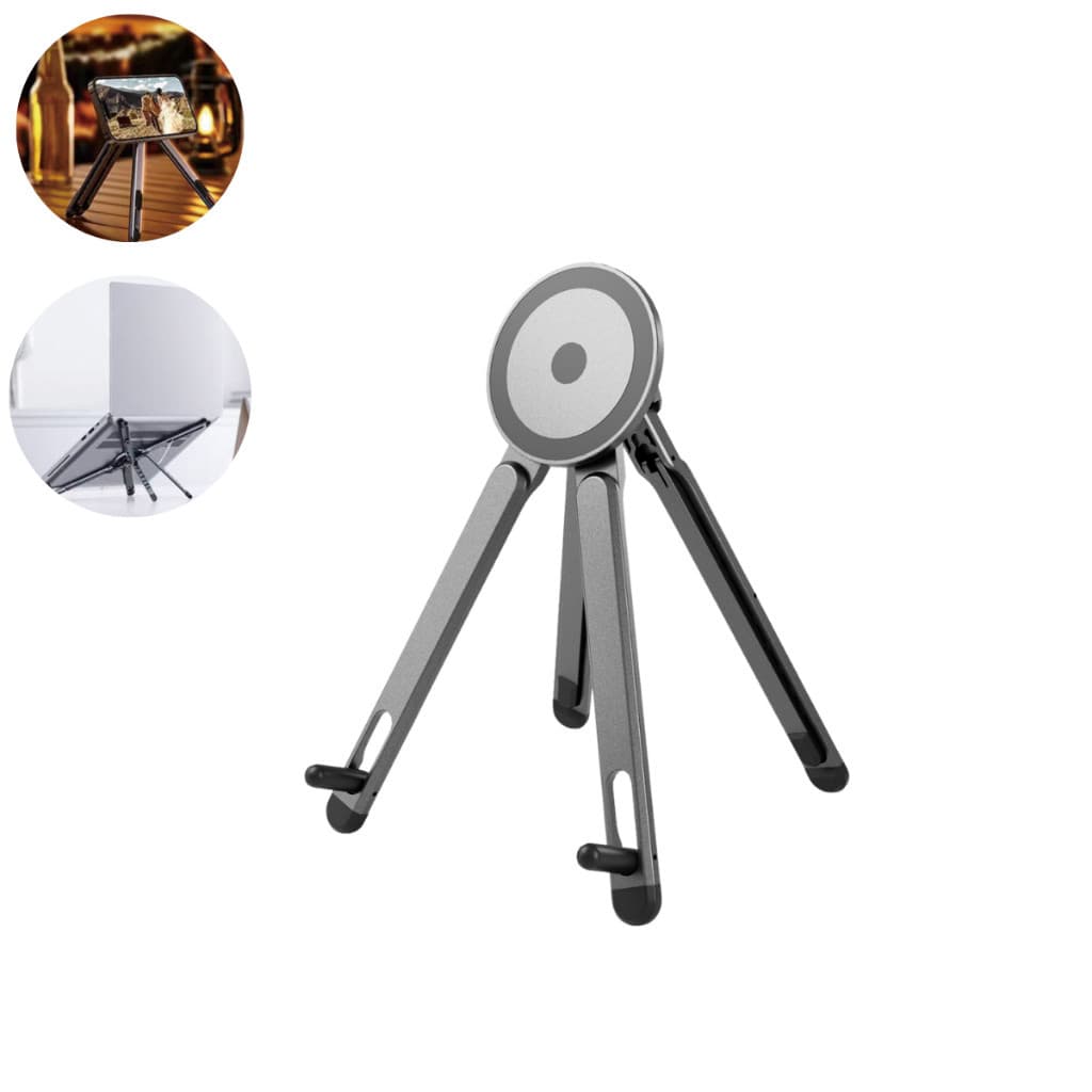 Suporte Dobrável Portátil p/ Notebook Tablet e Celular Liga de Alumínio Magnético 180° JB25