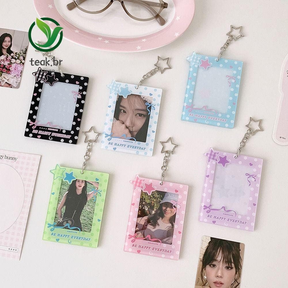 Suporte Para Cartão Fotográfico TEABR Kpop , Porta-Retratos Em Acrílico Idol , Pingente Cartões De 3 Polegadas