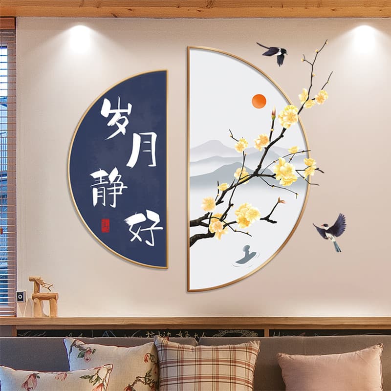 Estilo chinês quarto sala de estar decoração de parede fundo adesivos de parede adesivos papel de parede autoadesivo 3d