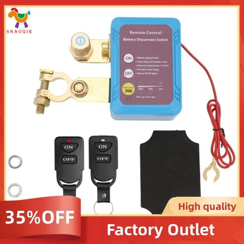 Desligamento Automático 12V/24V 240A Interruptor De Desconexão Da Bateria Controle Remoto Para Barco De Carro