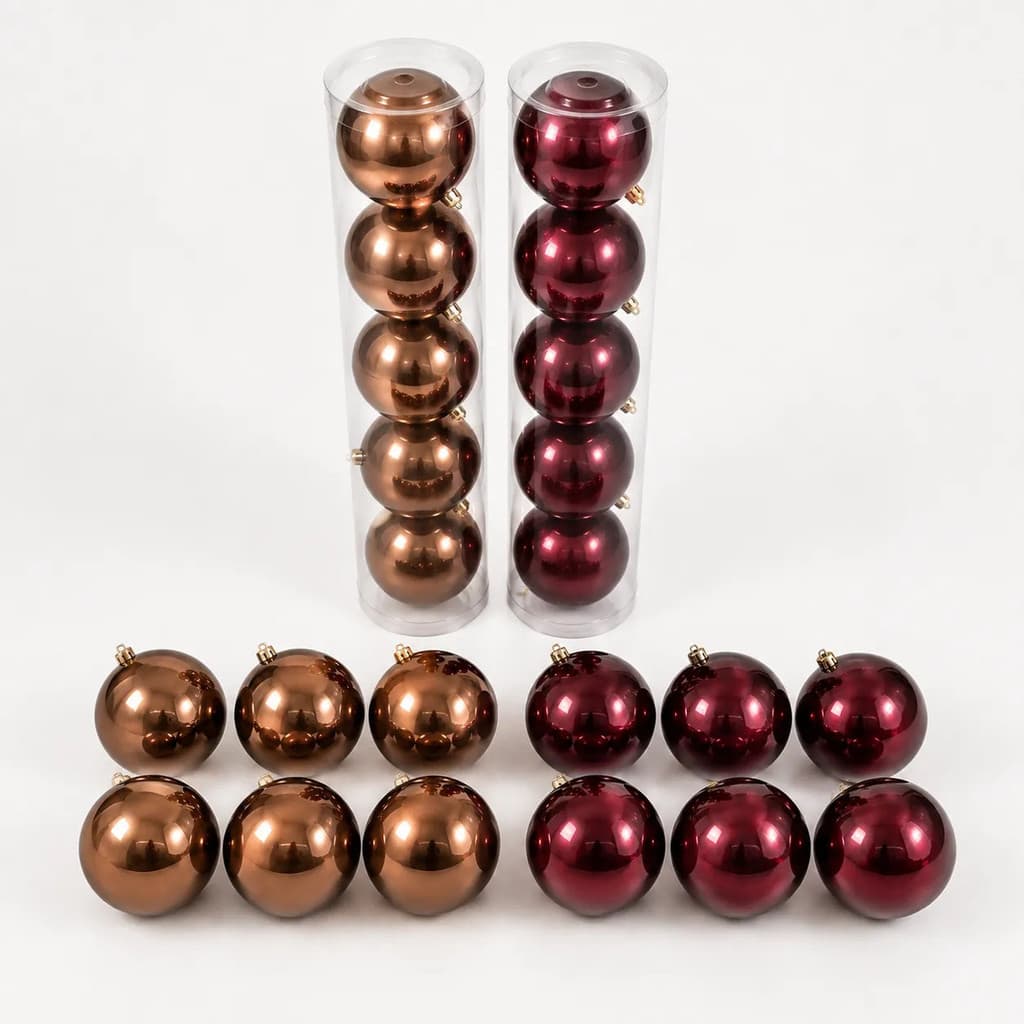 Kit 12 Bolas De Natal Premium 8cm Enfeite Árvore Luxo Grande