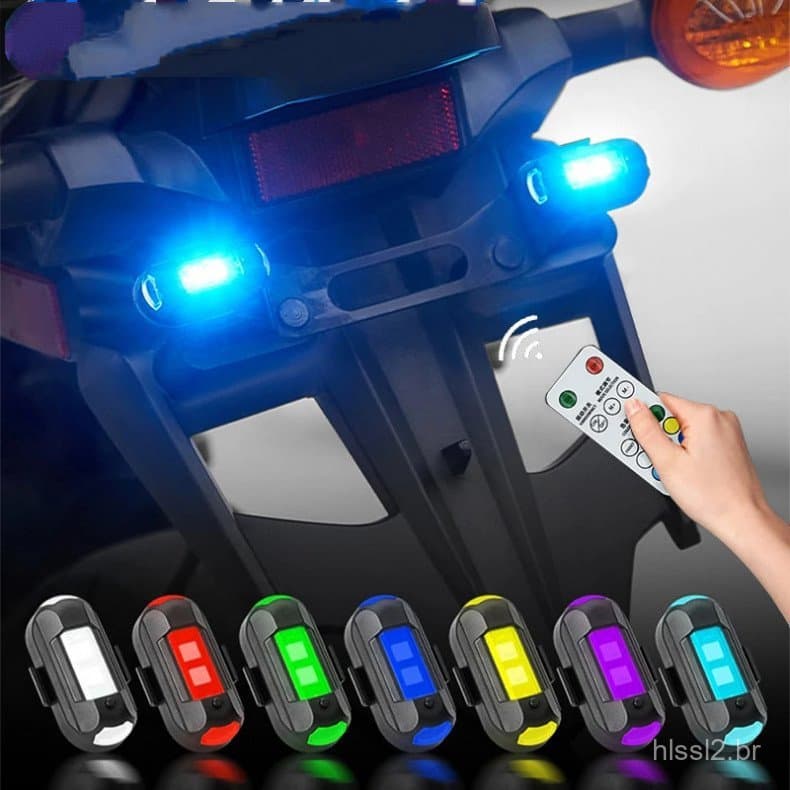 Luz de Motocicleta, Luz Estroboscópica para Drone, LED USB Anticolisão para Bicicleta, Aeronave, Voo Noturno, Mini Luz d