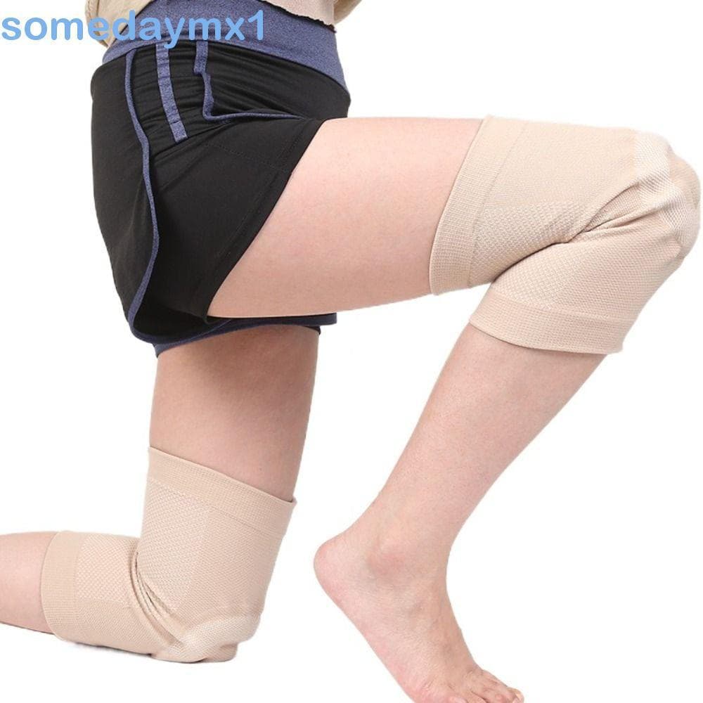 SOMEDAYMX1 1 Par De Joelheiras , De Silicone Respiráveis De Compressão Esportivas De Absorção De Suor