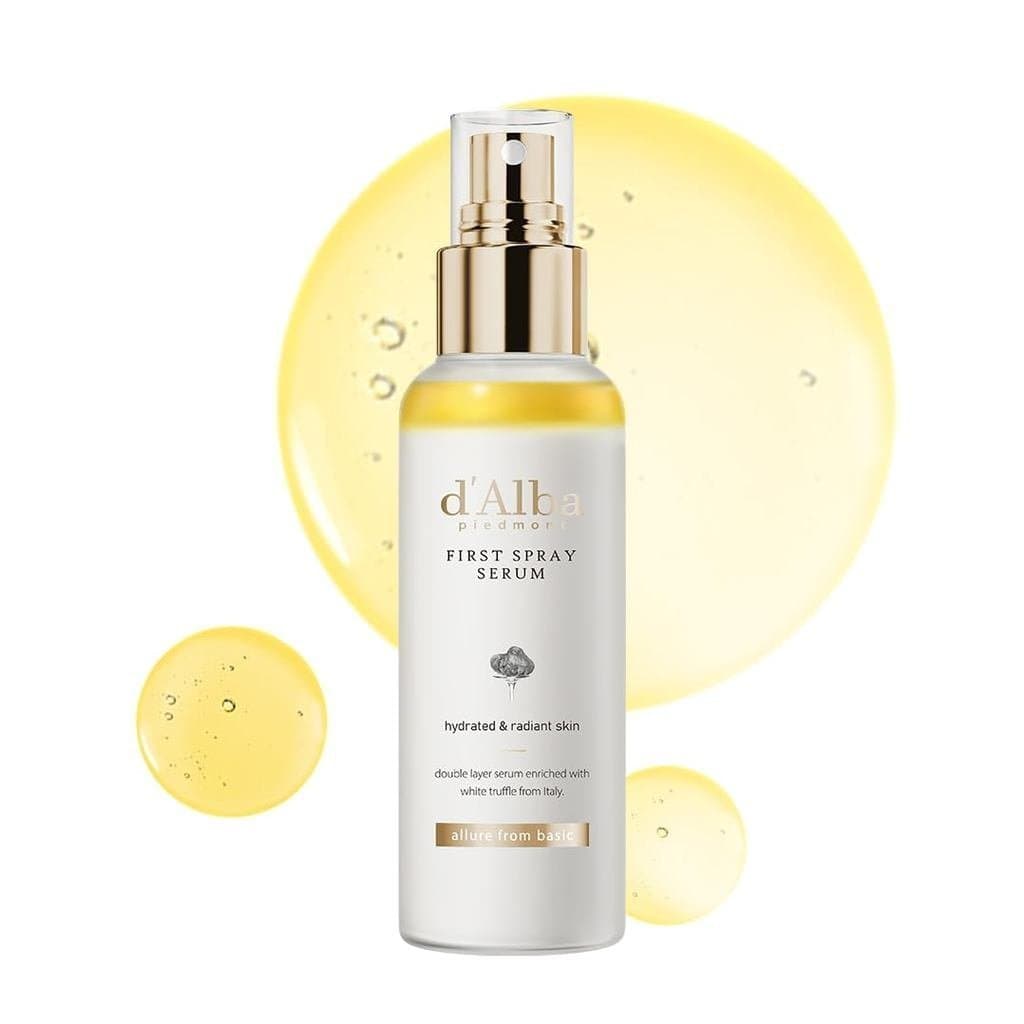 d'albaPiedmont Sérum em Spray de Trufas Italianas, Cuidado Vegano, Hidratante Facial Leve, Sérum Iluminador FPK5