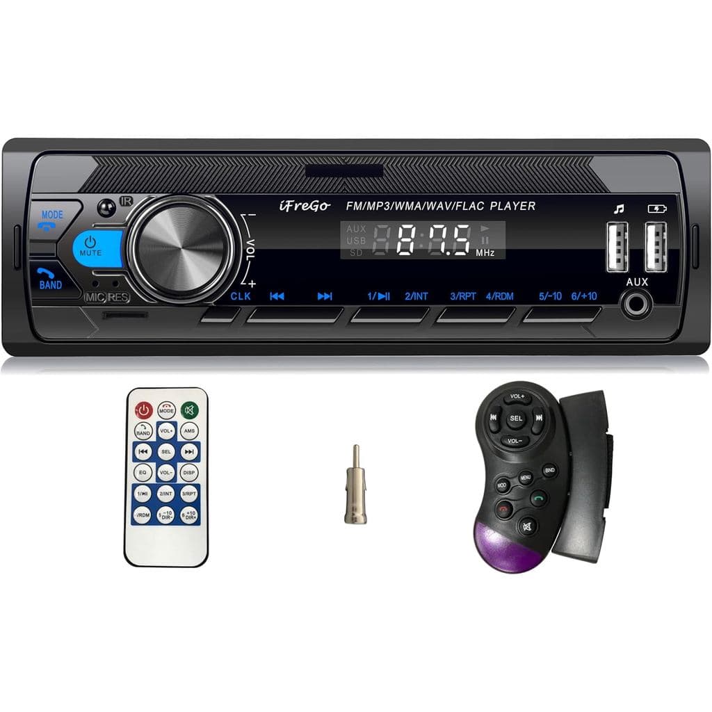 Rádio Automotivo Bluetooth, Estéreo Automotivo de 1 DIN, Rádio FM, Receptor de Áudio Automotivo com Chamadas em Mãos Liv