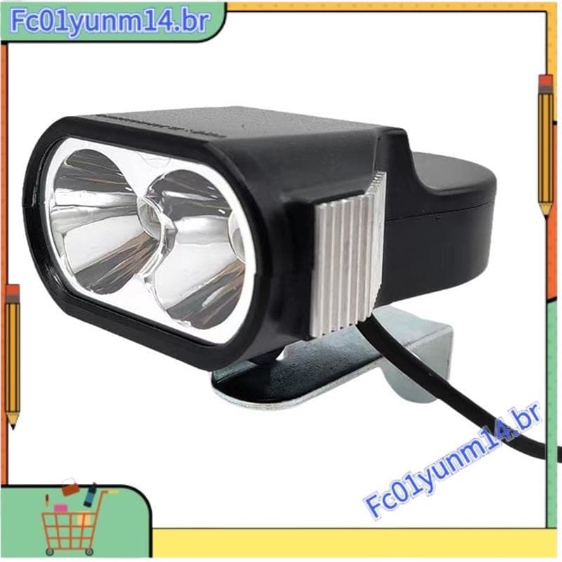 E-Bike LED Lâmpada Dianteira 36V 48V 60V Lanterna De Bicicleta Farol À Prova Dwaterproof Água Para Segurança De Equitaçã