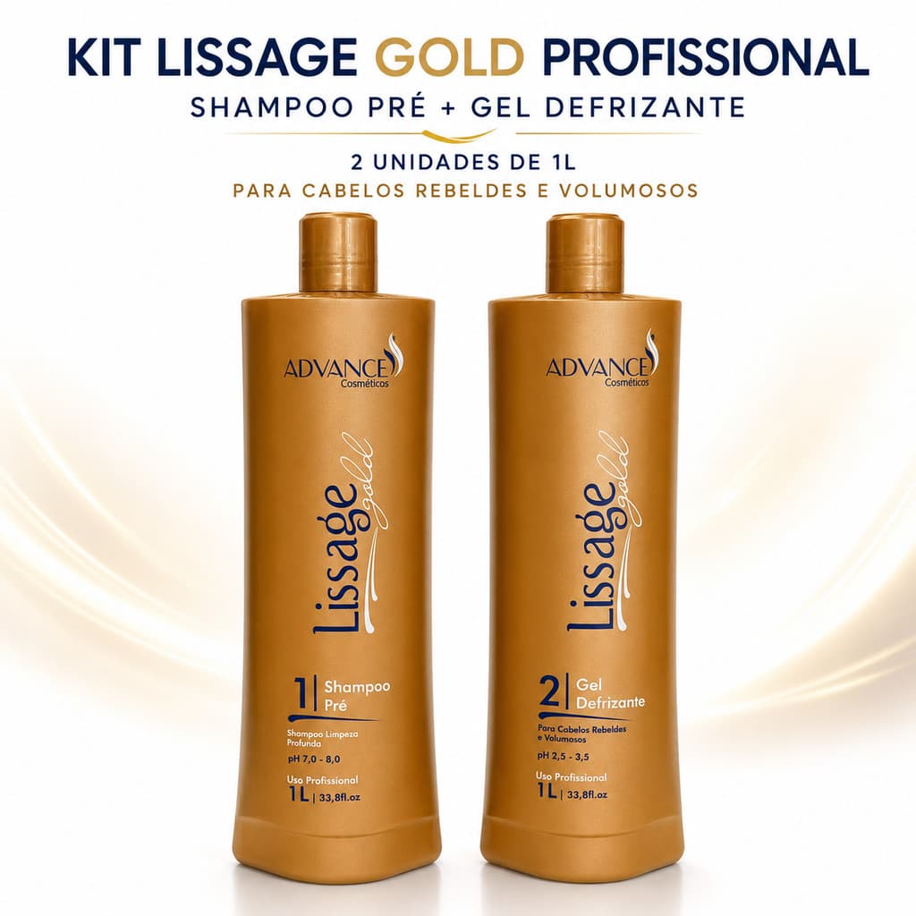 Progressiva lissage Gold Hair Advance + Shampoo Antirresiduo 1L