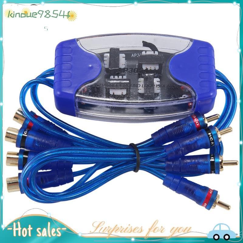 Supressor De Filtro De Ruído De Áudio De 4 Canais Isolador De Loop De Aterramento Estéreo Para Carro 50W