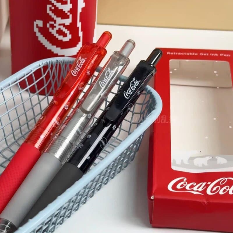 KACO Coca-Cola Co-Branded Treasure Snowflake Glacier Adventure Set/3 peças tipo Push de grande capacidade (recarga 2 pre
