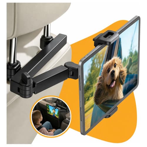 Suporte Veicular Para Celular Banco Traseiro 360 Graus Giratória Suporte De Tablet Dobrável E Extensível