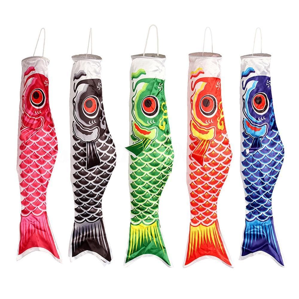 Windsock 40/70/100CM Decoração De Quintal Estilo Japonês Kite Carpa Bandeira