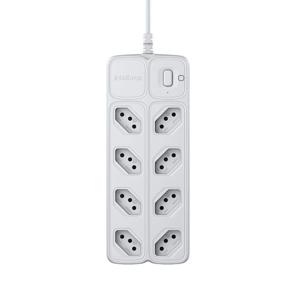 Protetor Eletrônico Intelbras com 8 Tomadas EPE 2008 Branco