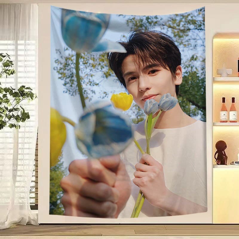 Zhang Linghe niu niu estrela cartaz fundo pano aluguel quarto decoração tapeçaria dormitório estudante Layout tapeçaria
