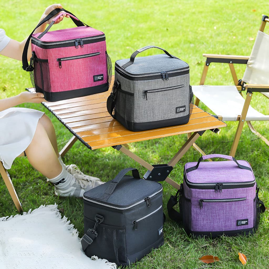 Bolsa térmica portátil, bolsa térmica para viagem, bolsa de gelo portátil para uso externo, lancheira de grande capacida