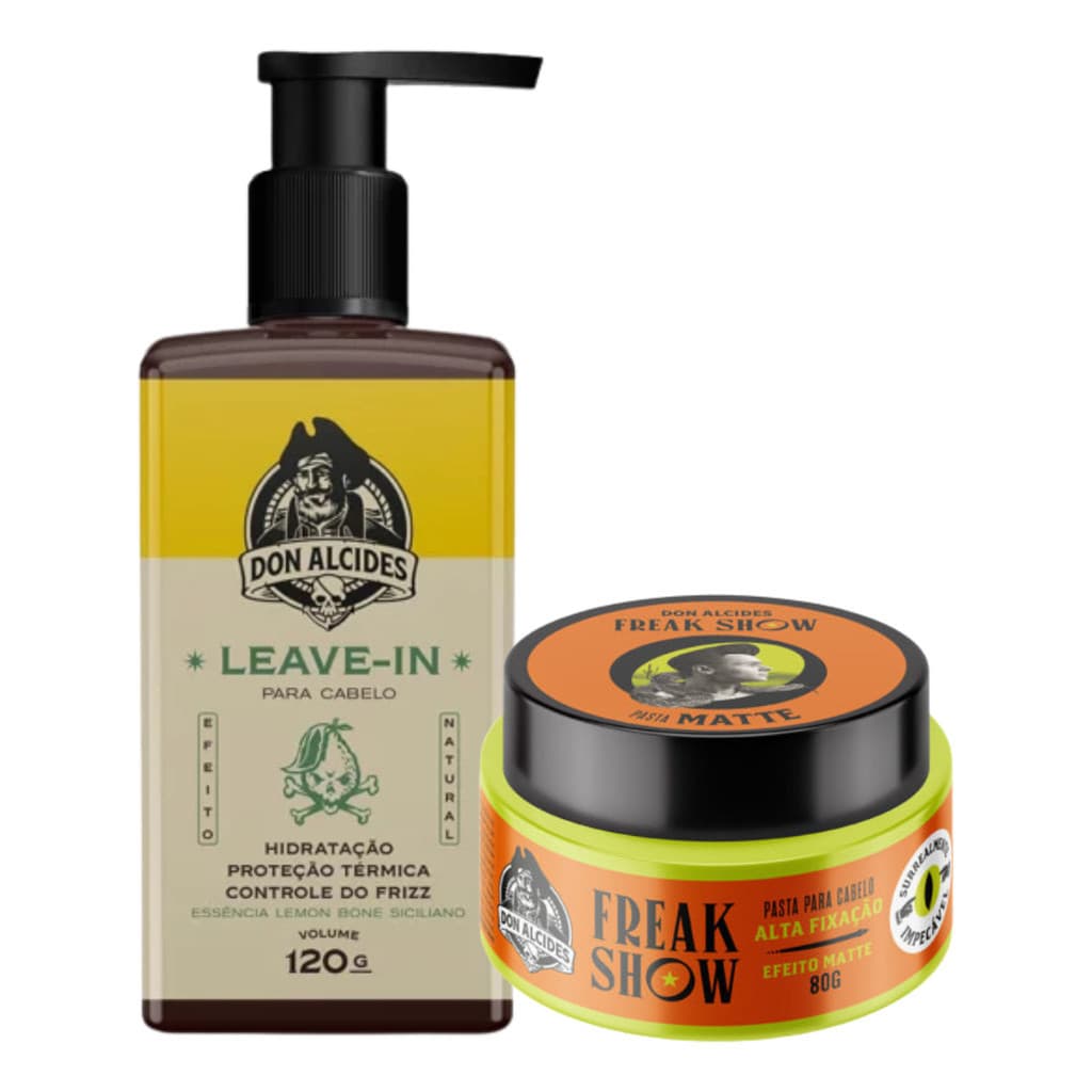 Kit Leave-in e Pomada Matte Lemon Don Alcides
