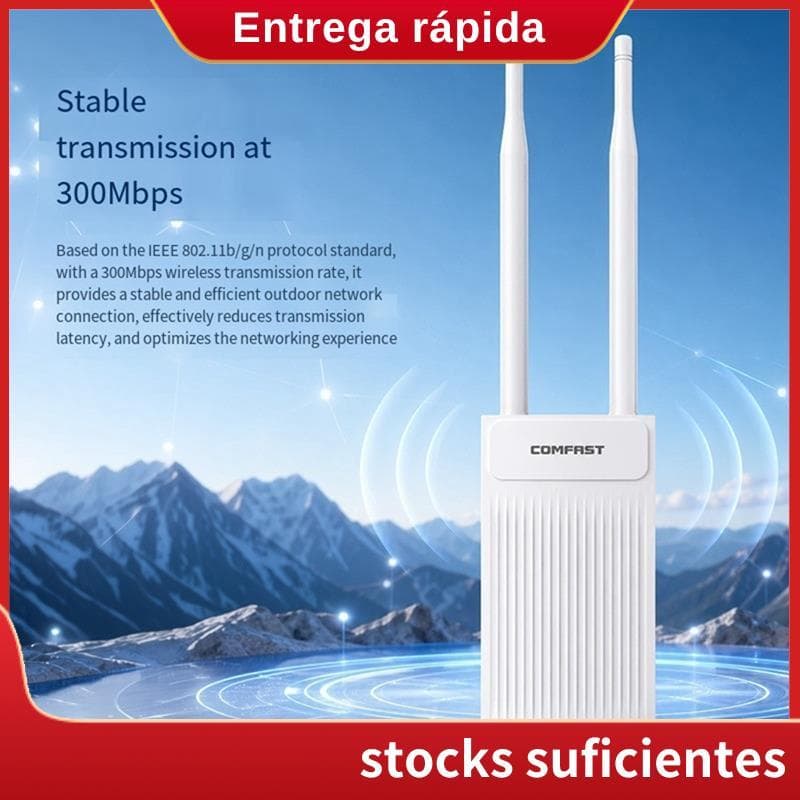 Roteador AP POE Externo De 300 Mbps Extensor De Sinal De Longo Alcance Amplificador Repetidor WiFi Estação Base Omnidire