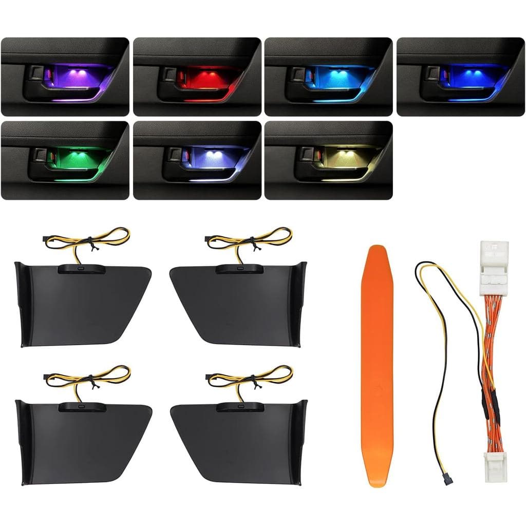 Luz LED para a área interna da porta, alça e apoio de braço para Toyota Tacoma Gen4 2024 2025 2026 e 4Runner 2025 2026,