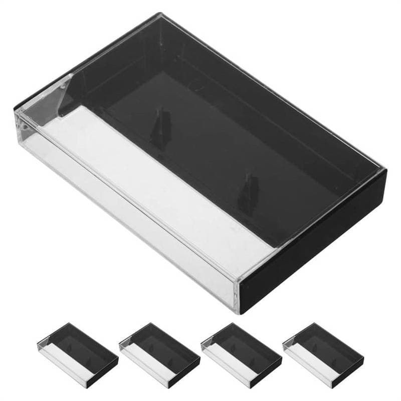 5Pcspact Caixa De Fita Cassete Vintage , Armazenamento De Plástico Transparente Para Cassetes De Áudio , Organizador , S