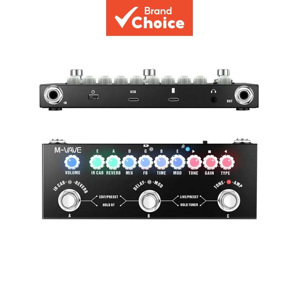 M-VAVE Cube BABY Guitar Multi FX Pedal 8 IR Box , Sintonizador Recarregável , Interface De Áudio USB Irig , Saída De Fon