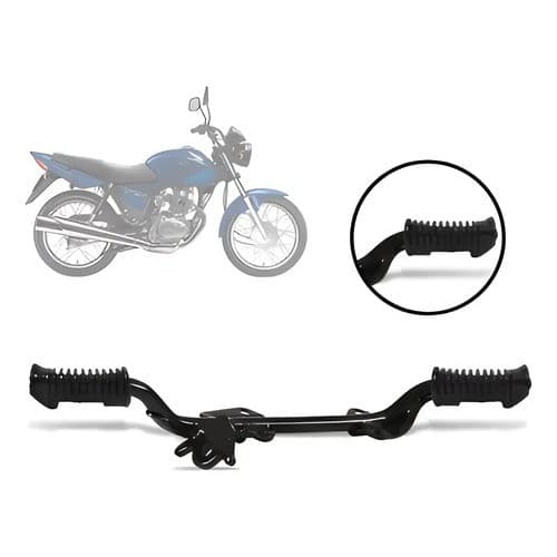 Estribo Pedaleira Dianteira Apoio Pedal Com Borracha Moto Honda Cg Titan 150 2004 2005 2006 2007 2008