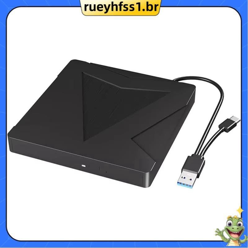 Unidade De DVD Externa CD -/+ RW Player Burner Óptica Portátil Para Laptop PC Computador Notebook 11 10