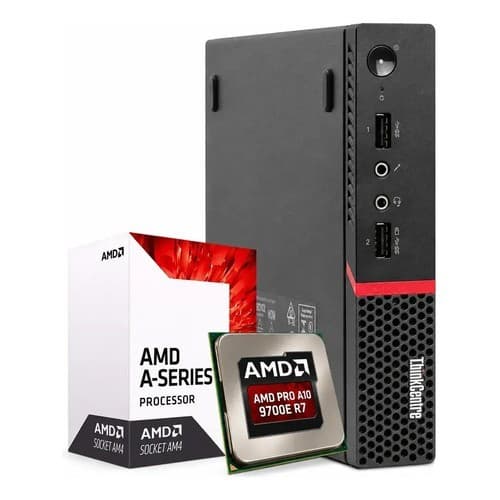 Mini Lenovo Pc Tiny Amd Pro 8gb Ram 128gb Ssd Radeon R7 Wifi 127/220v