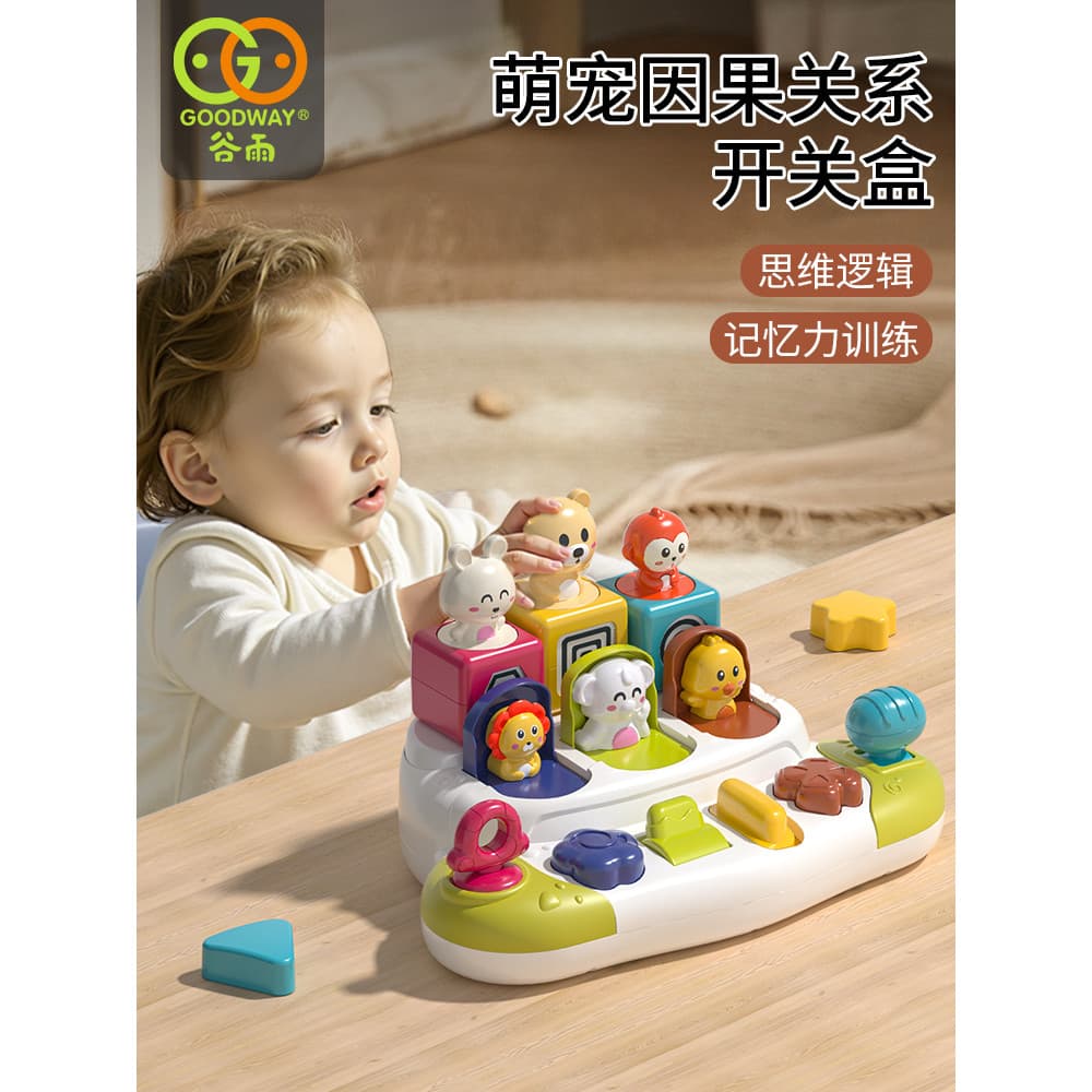 Guyu Peekaboo Brinquedos Educativos para Bebês de 1 a 3 Anos Presentes de Aniversário para Crianças Educação Infantil Ca