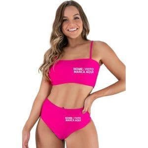 Biquíni Hot Pants Top Faixa Calcinha Grande Moda Feminina Personalizado