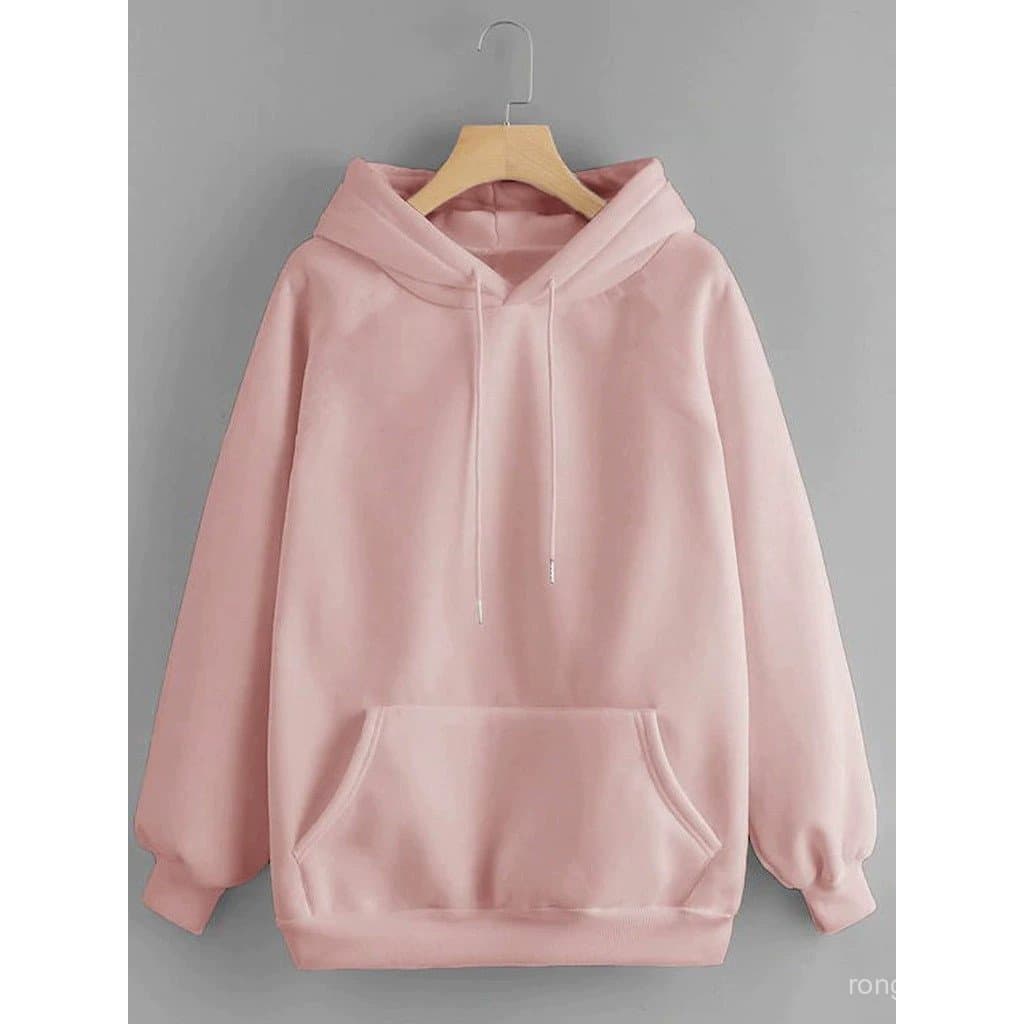 Cor sólida versão em branco moletom com capuz feminino 2026 outono inverno novo estilo versão coreana forro de lã solto