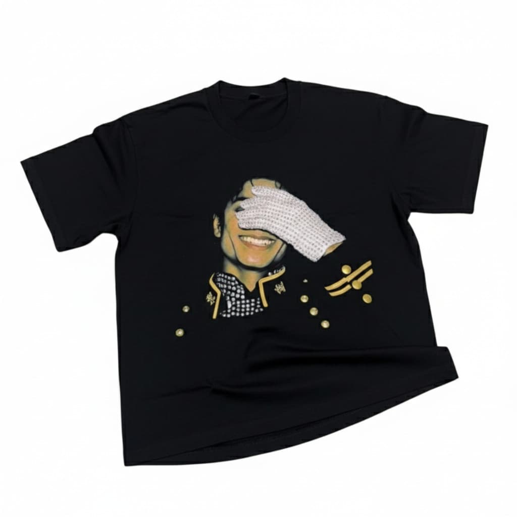 Camiseta Lançamento Rei Pop Michael Jackson Novo Adulto e Infantil e Plus Size sem Pedrinhas na luva