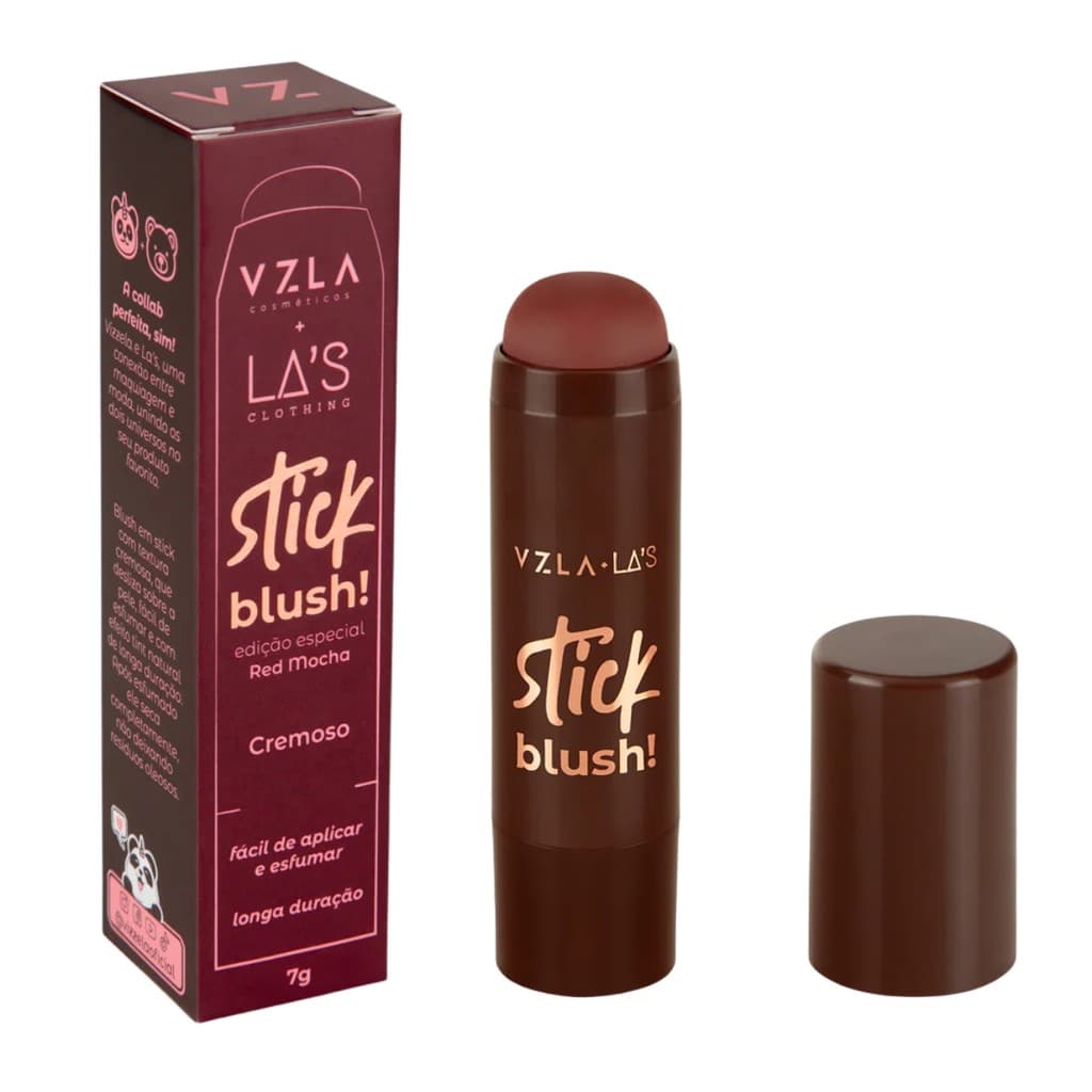 Blush Stick Bastão Cremoso Las Red Mocha Vinho Vizzela