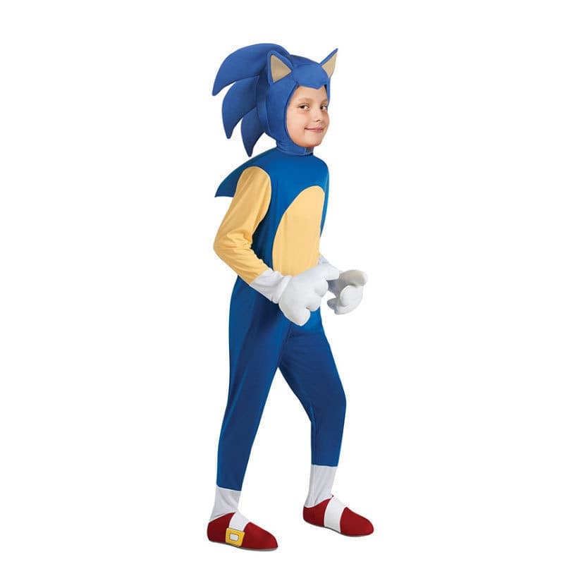 Fantasia Infantil 4-13 Anos Estampa Anime Deluxe Sonic The Hedgehog-Halloween/Cosplay 2AQO DCW7